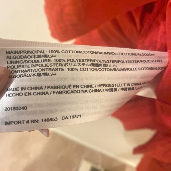 FINDERS KEEPERS Red Memento Ruffle Midi Dress with V Neck, size Small - Picture 9 of 11